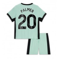 Camisa de Futebol Chelsea Cole Palmer #20 Equipamento Alternativo Infantil 2023-24 Manga Curta (+ Calças curtas)